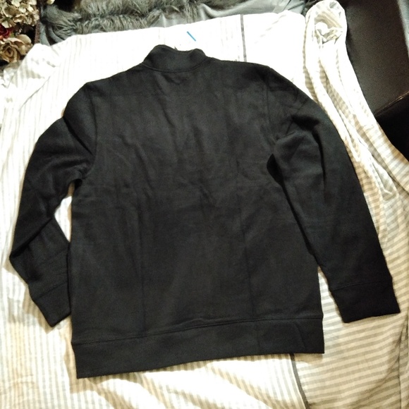 Nautica Black 1/4 Quarter Zip Pullover Sweatshirt - Picture 4 of 7